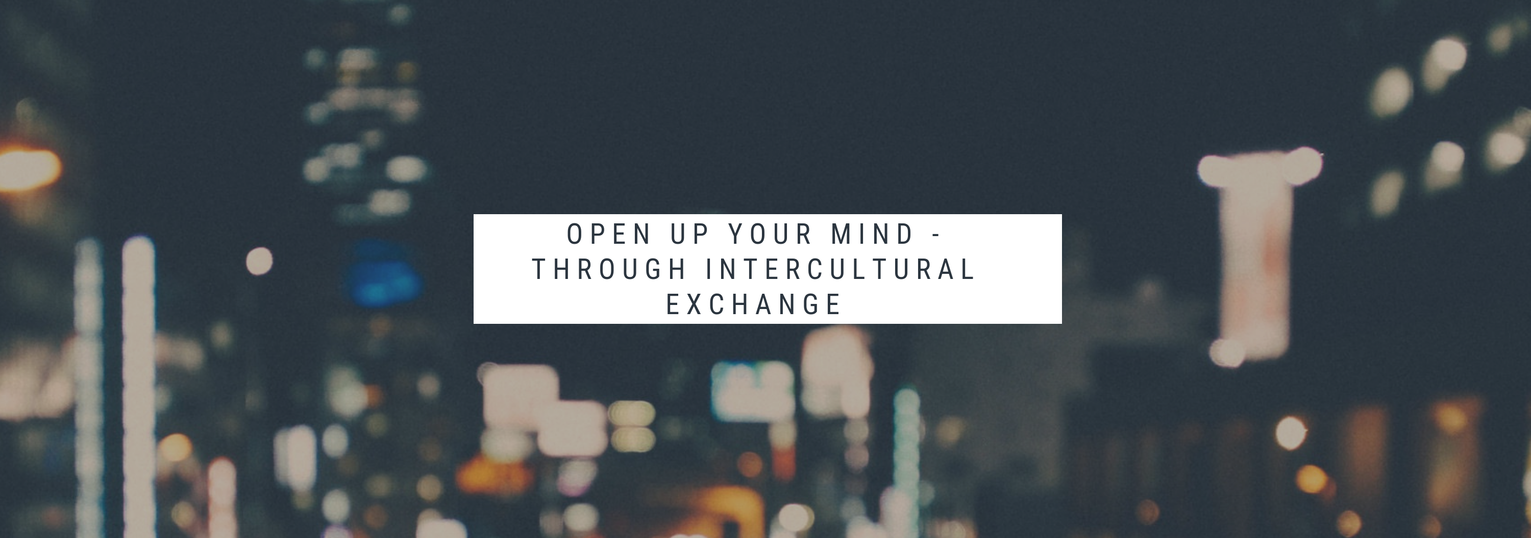 Open up your mind – through intercultural exchange