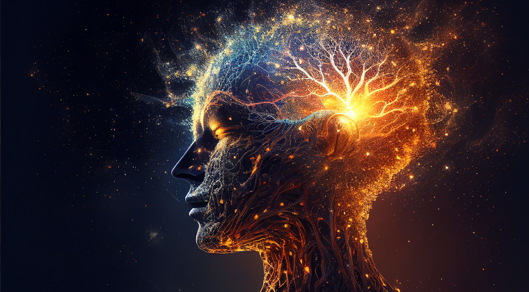 Introduction to Neurofeedback Profile headshot with light highlighting neurons in the brain